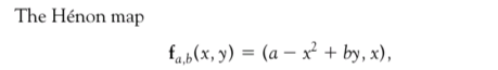 the Henon map (2.27) with * Jacobian . (a) a = -0.56