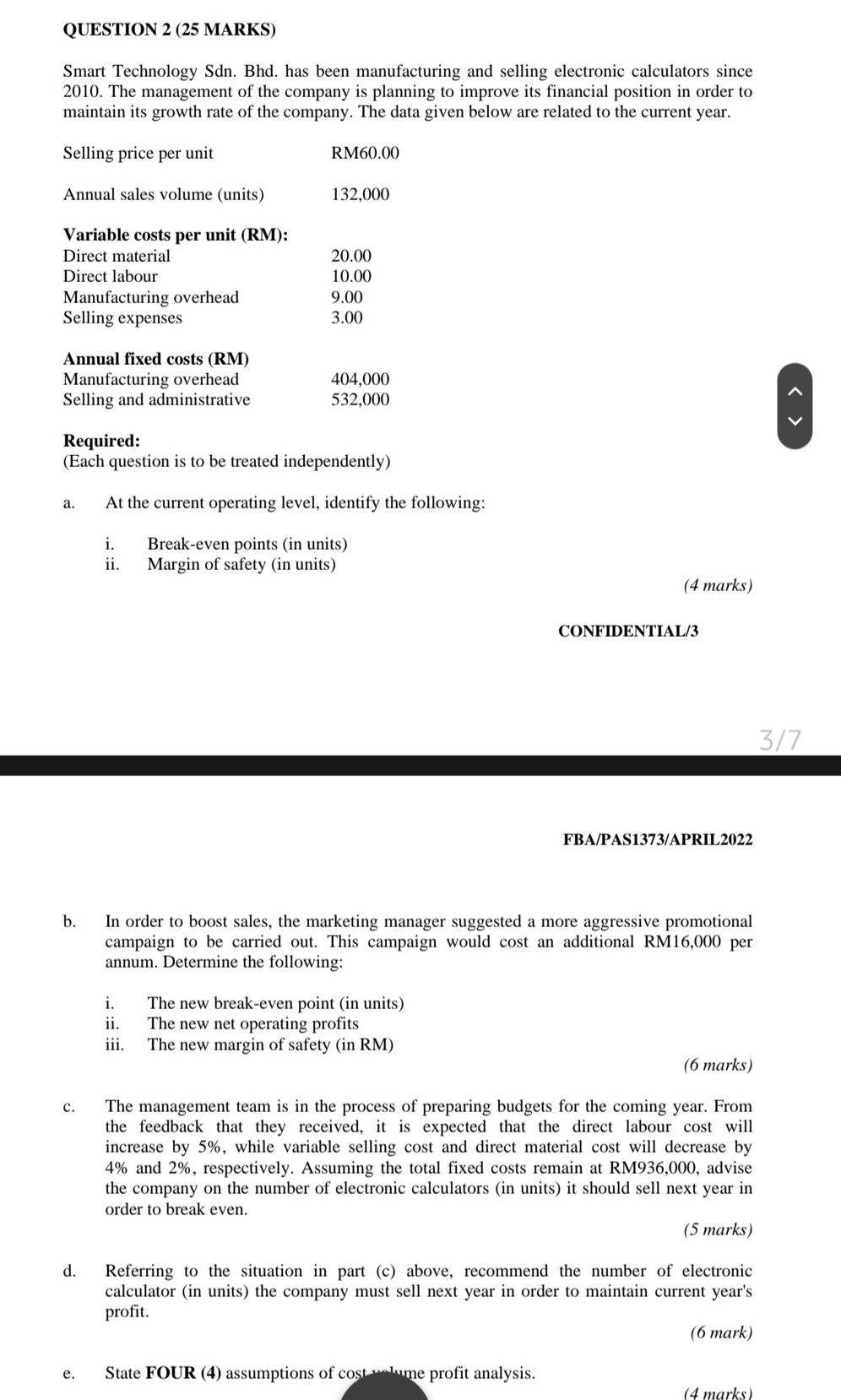 answer it with way to do. QUESTION 2. (25 MARKS) Smart Technology