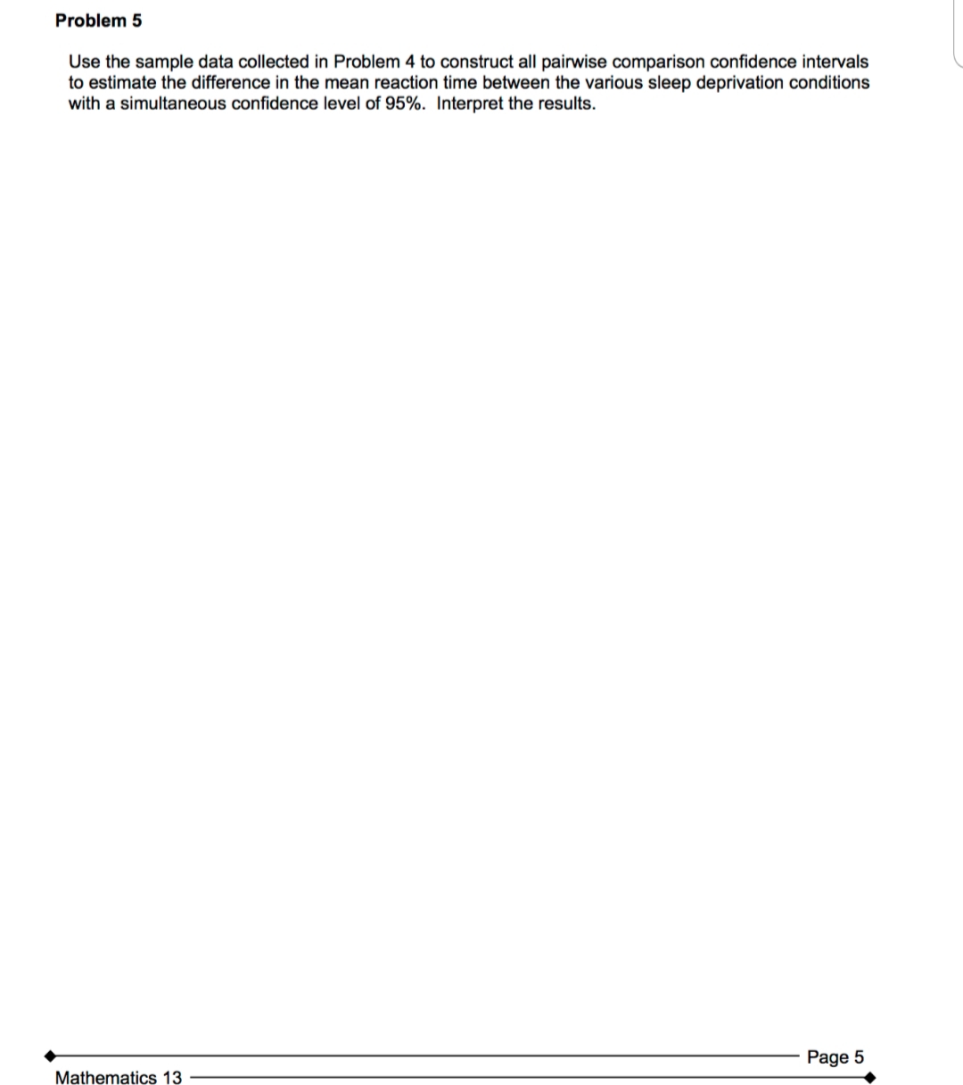 Physiology course conducted a lab experiment to test the effects of sleep
