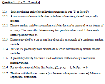  Please help with everything in question 1 Question ] [1x 7