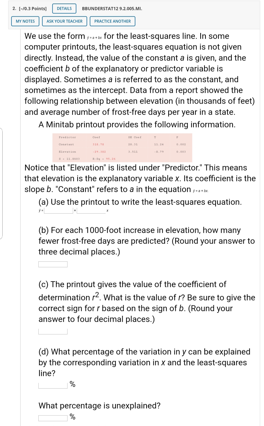 after the decimal). )7 =| I+ |X (c) In the data for