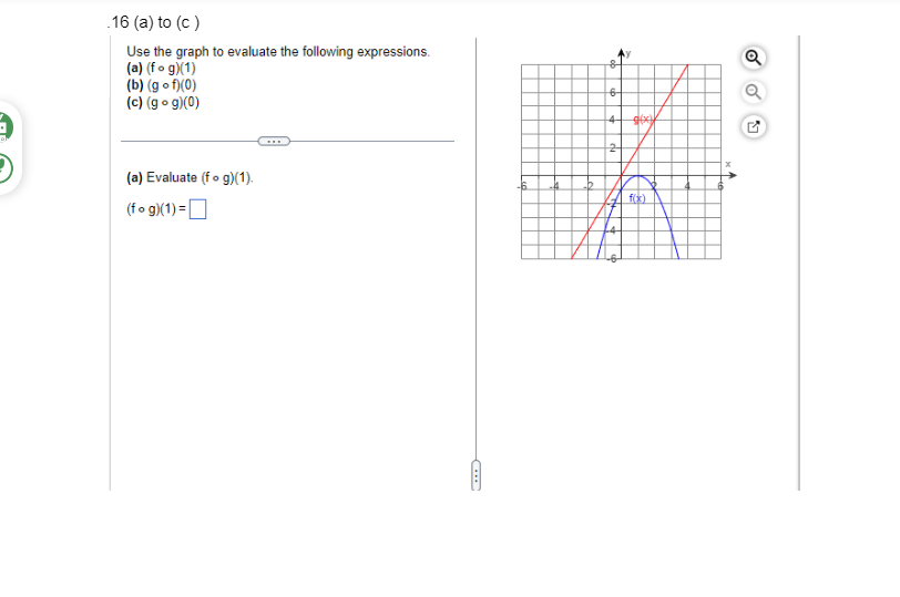  16 (a) to (c ) Use the graph to evaluate the