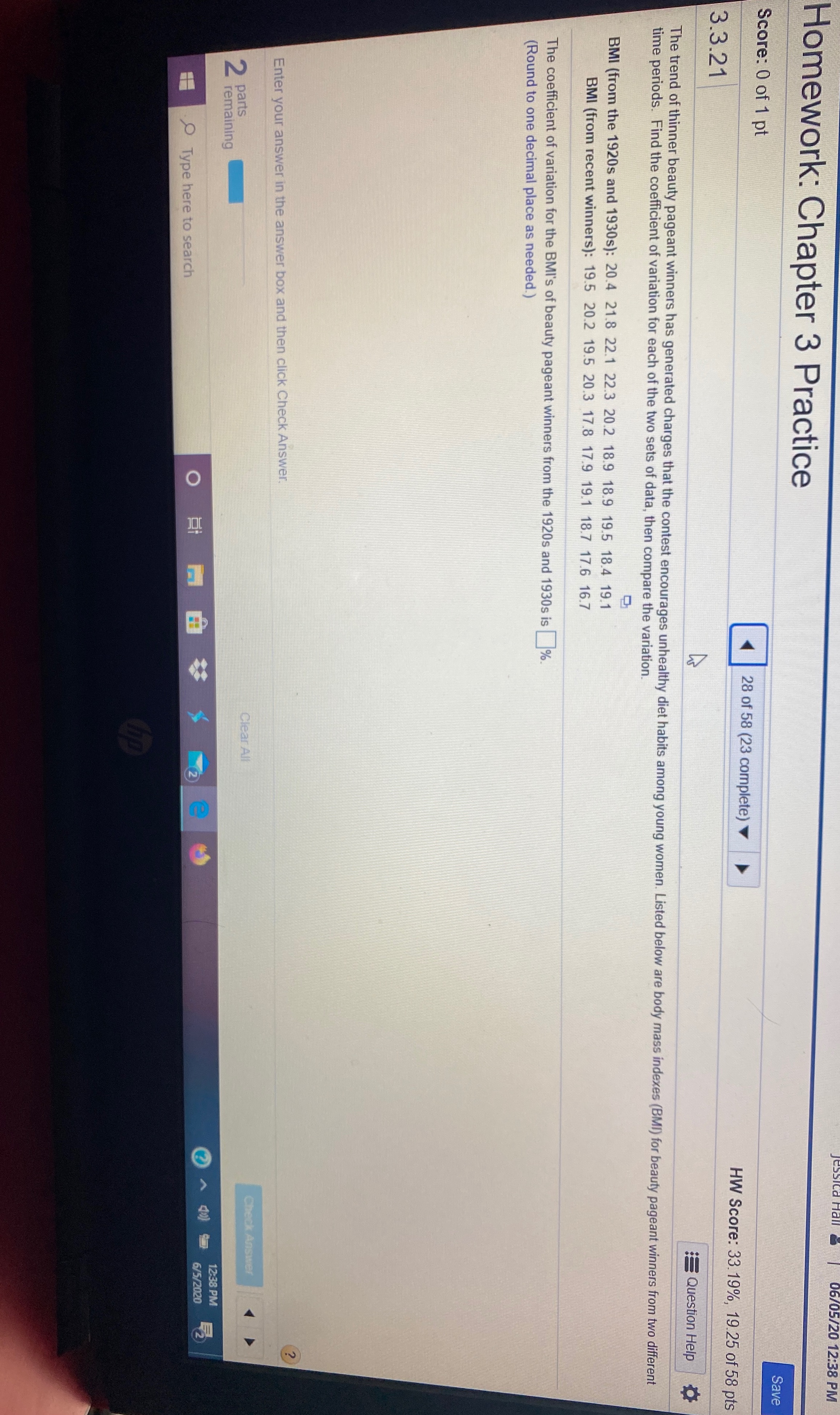  Please help me solve. Homework: Chapter 3 Practice Save Score: 0