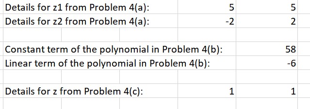 12 morks] a) Let an, an, by, by be the values that