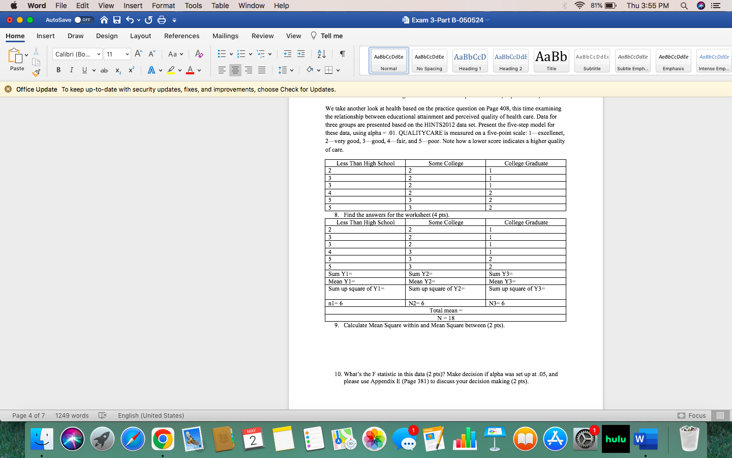  Word File Edit View Insert Format Tools Table Window Help 81%