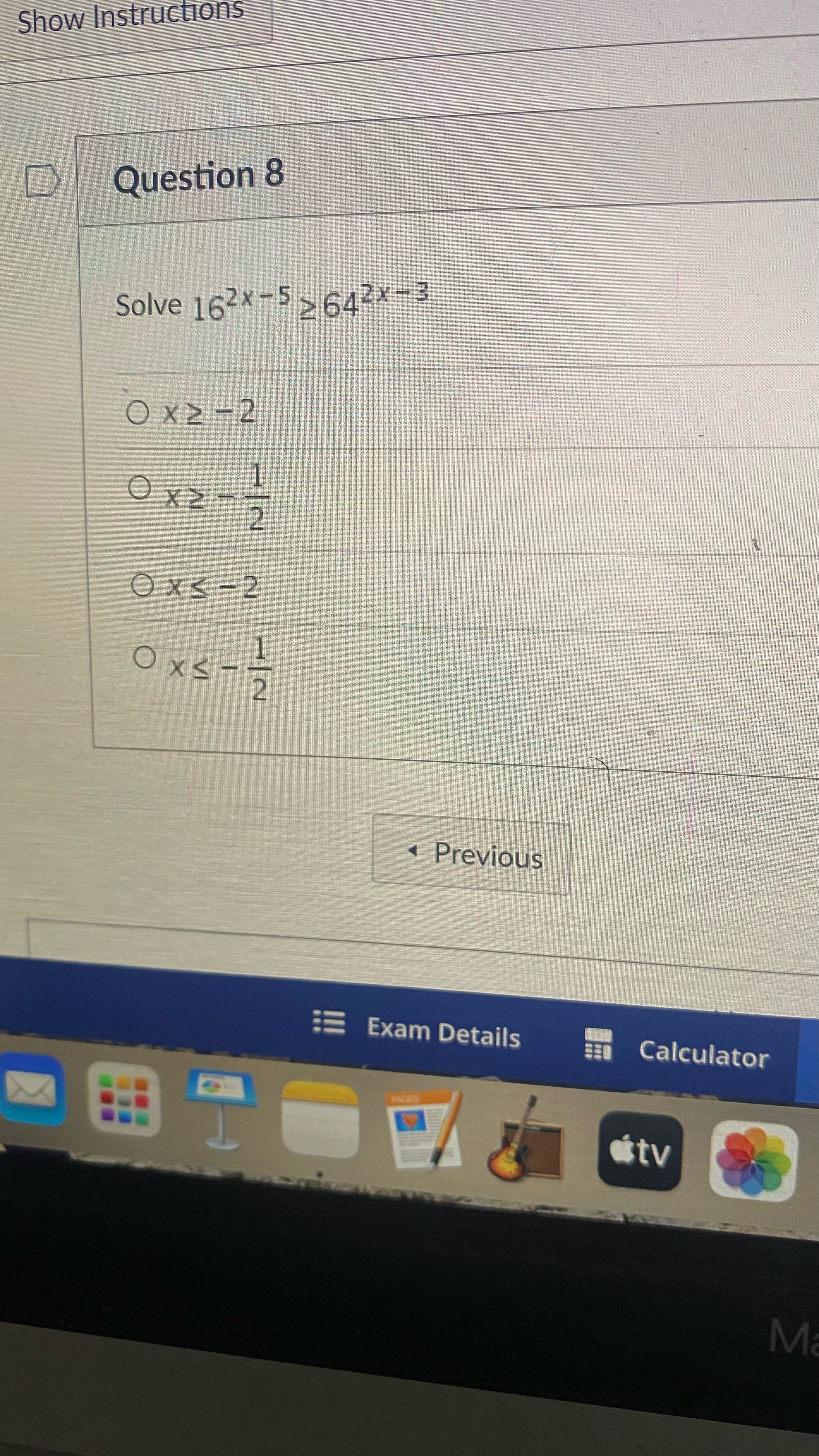 of the other answers are correct Previous iExam Details Calculator A V