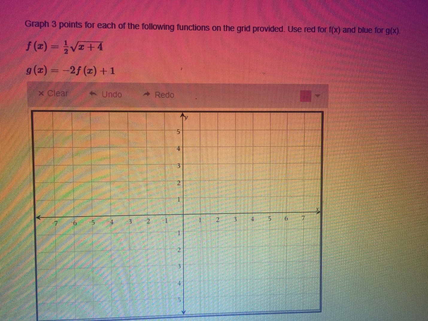 Use red for fog and blue for goo f (z) =V3+1-2 9