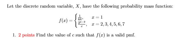 I need help finding 'c' when there are two functions given and