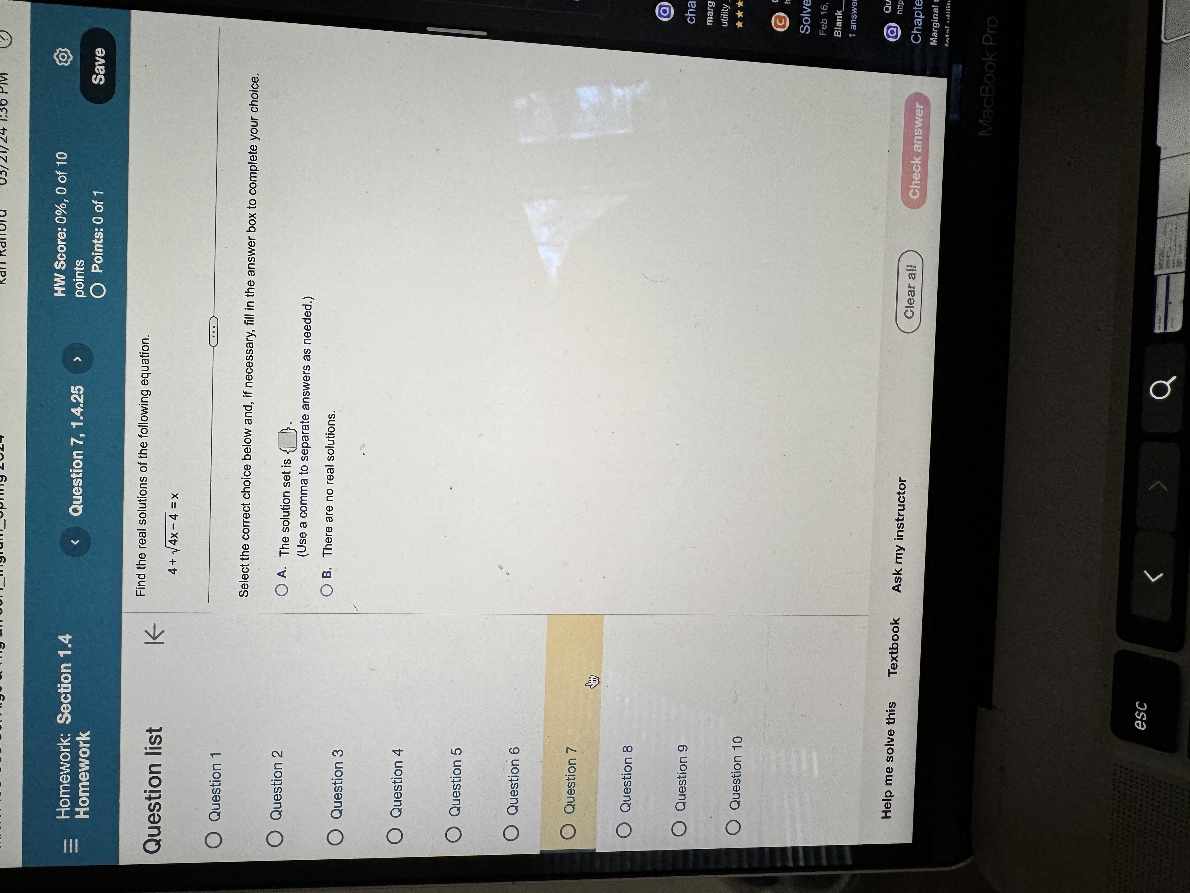 your answer. Use a comma to separate answers as needed.) B. There