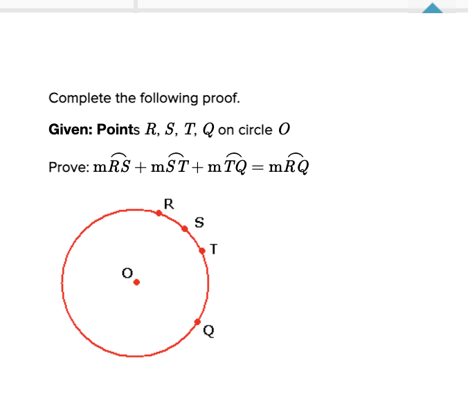 PA = P3 A Complete the following proof. Given: E tangent to