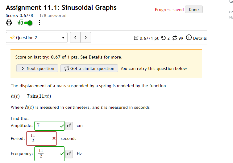 answered No C $ Vo . . . Question 1 Next question