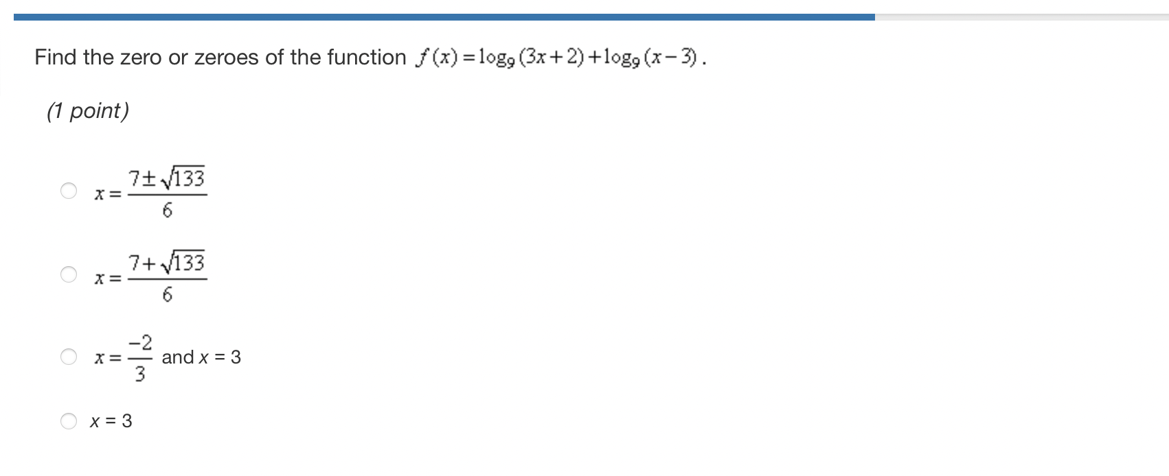 point) O log (x+ y)3 (x - y)s O log (xty) (x-y)3