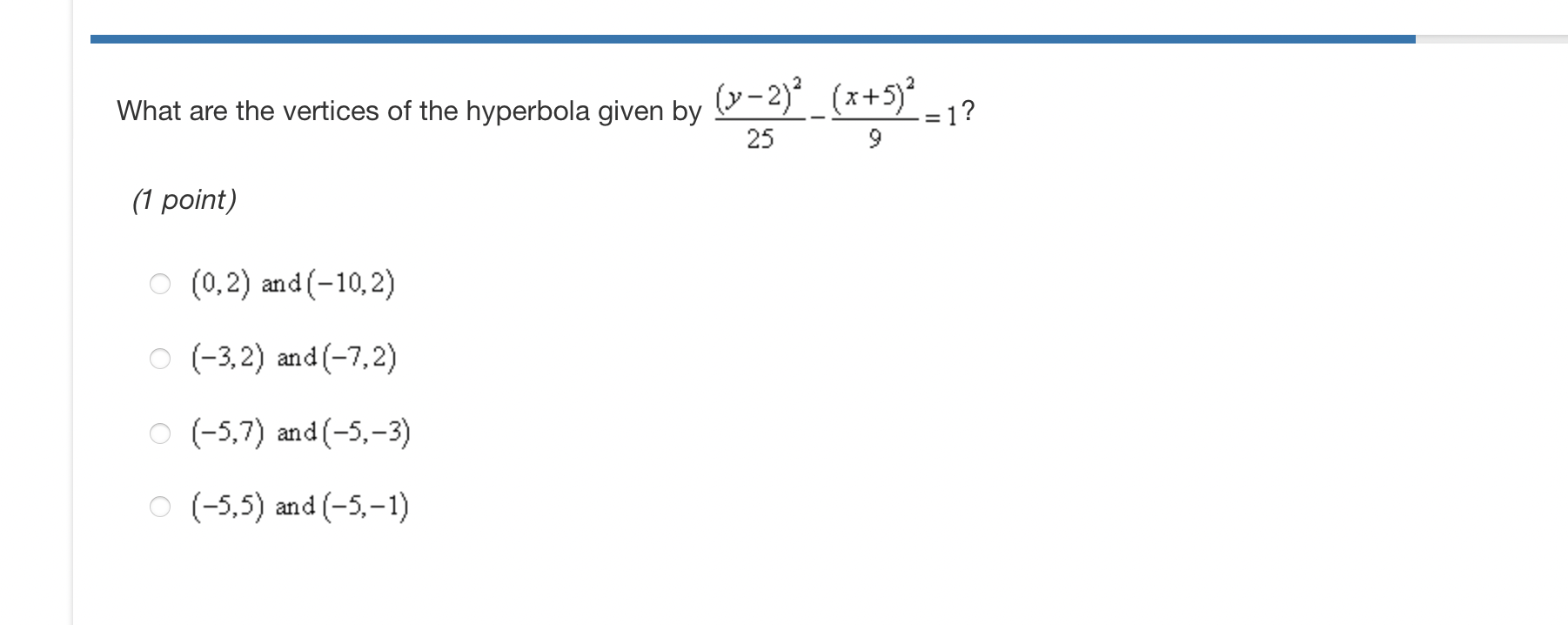 point) 7+ 133 O X= 6 7+ V133 O X= 6 O
