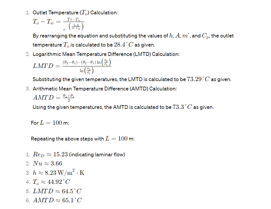 tube at a rate of 0.5 kg/s. The oil enters the tube