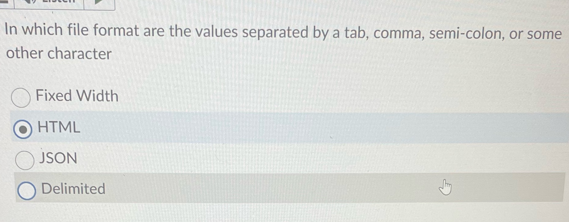 In which file format are the values separated by a tab,