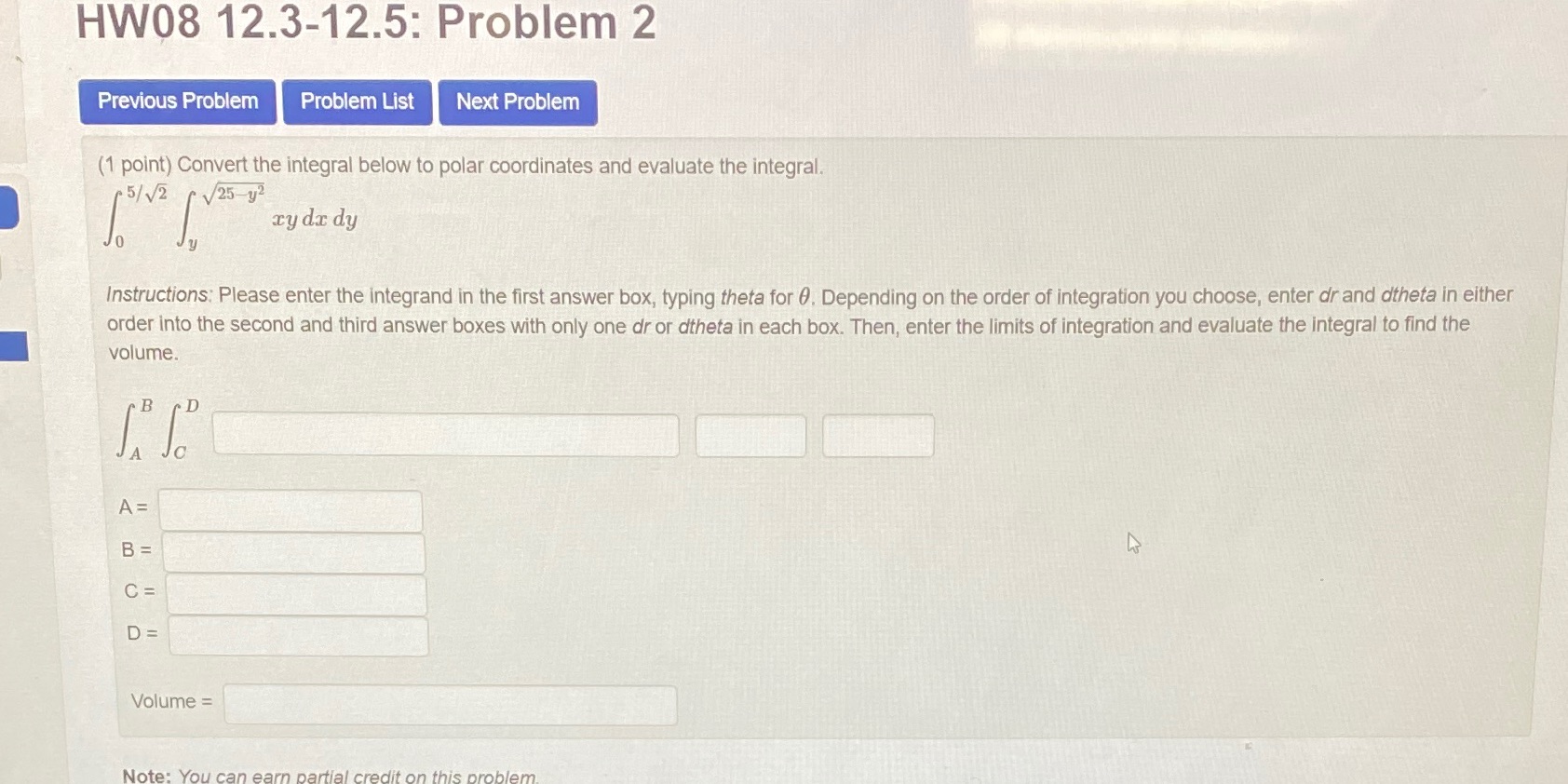  HW08 12.3-12.5: Problem 2 Previous Problem Problem List Next Problem (1