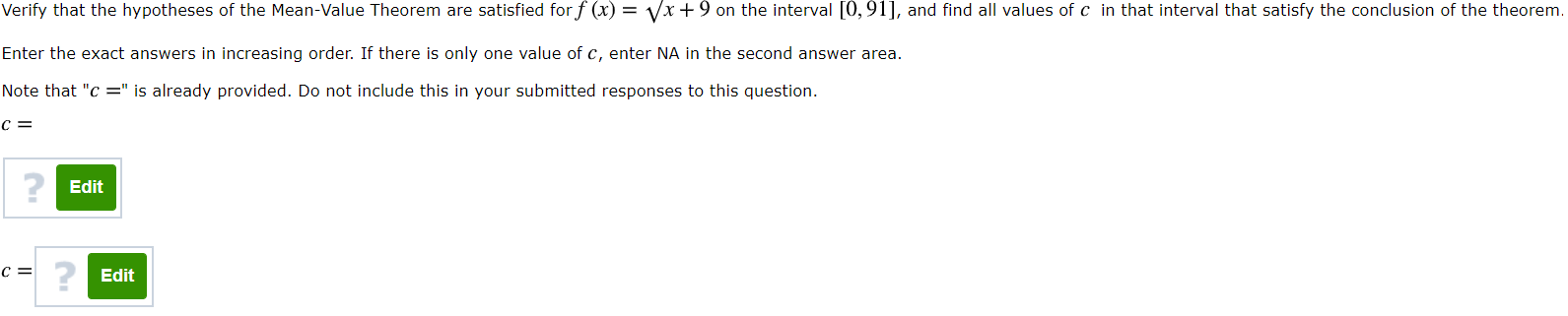 conclusion of the theorem.Verify that the hypotheses of Rolle's Theorem are satisfied