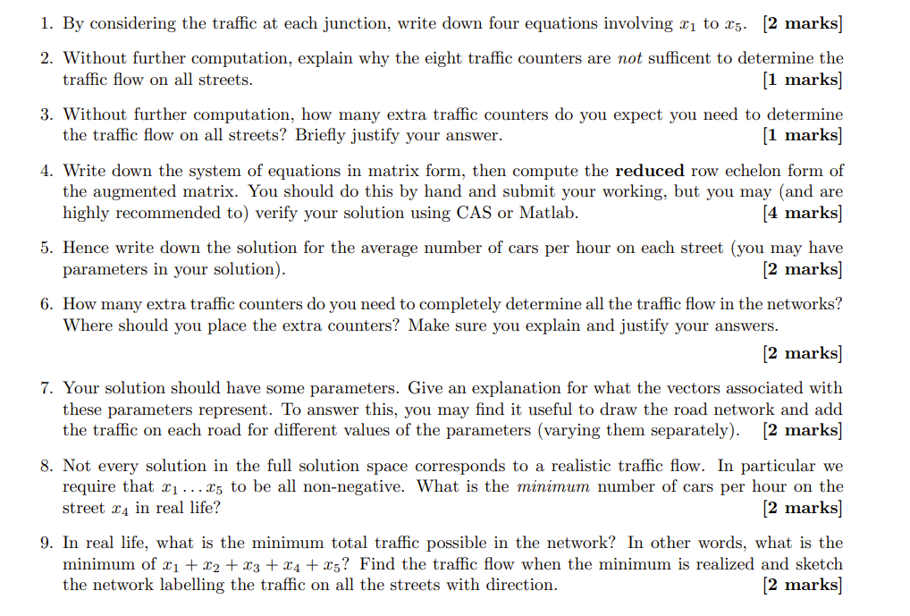 of one-way streets: a3 a2 a4 2 a1 a5 4 a6 a7