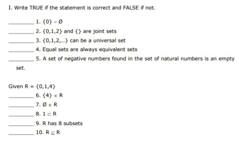 please help me with my homework . The topic is about sets.