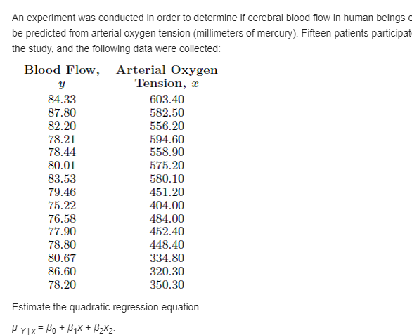 SOLVE the below some problems An experiment was conducted in order to