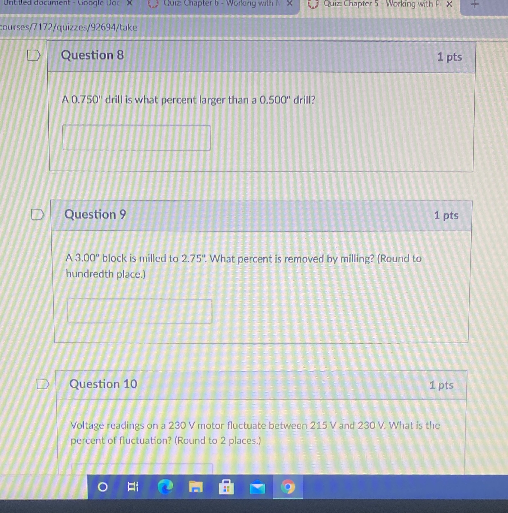 I need help? Untitled - Google Doc X Quiz: Chapter 6 -