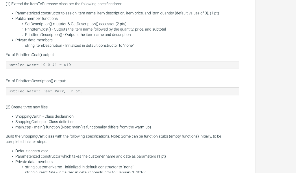 void ChangeItemQuantity(ShoppingCart &cart) { string changeQuantityItem; int changeQuantityNumber; cout cout cin.ignore(); getline(cin,