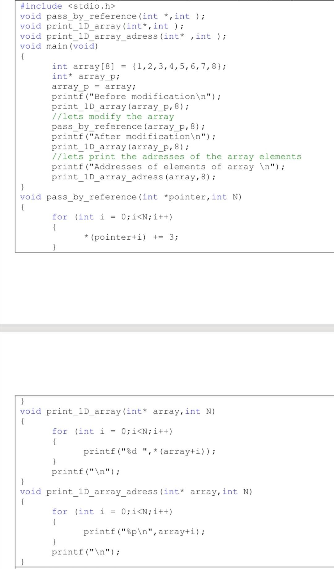manner: 1. int array[8] should be replaced by the char array[] "EENG112