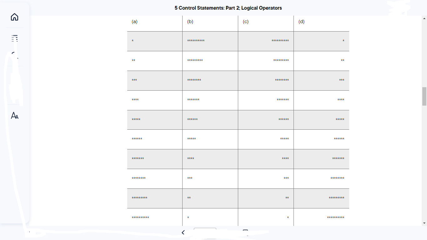  In Java please 5.15(Triangle Printing Program) Write an application that displays