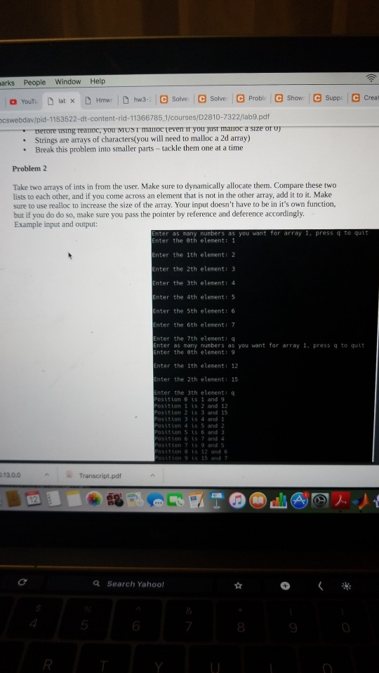 #include #include int main() { int *ptr = (int *)malloc(sizeof(int)*2); int *ptr1