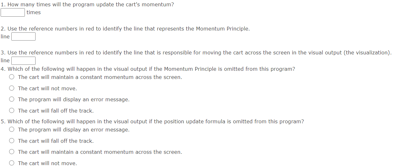 it and answer the questions below. from future import division from visual