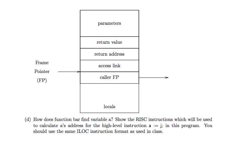 program. This program uses static (lexical) scoping procedure main () nt a