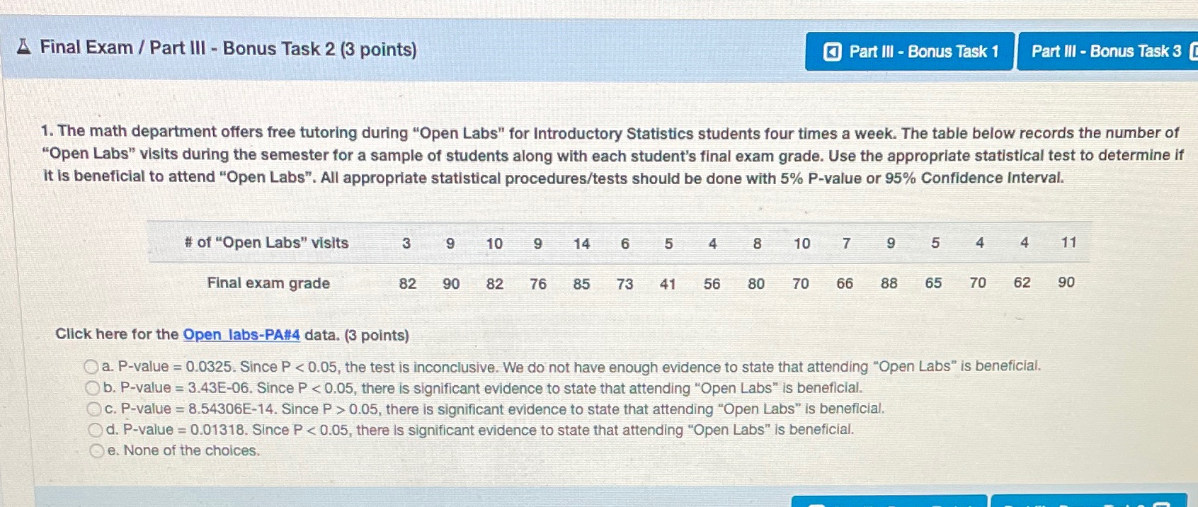  A Final Exam / Part III - Bonus Task 2 (3