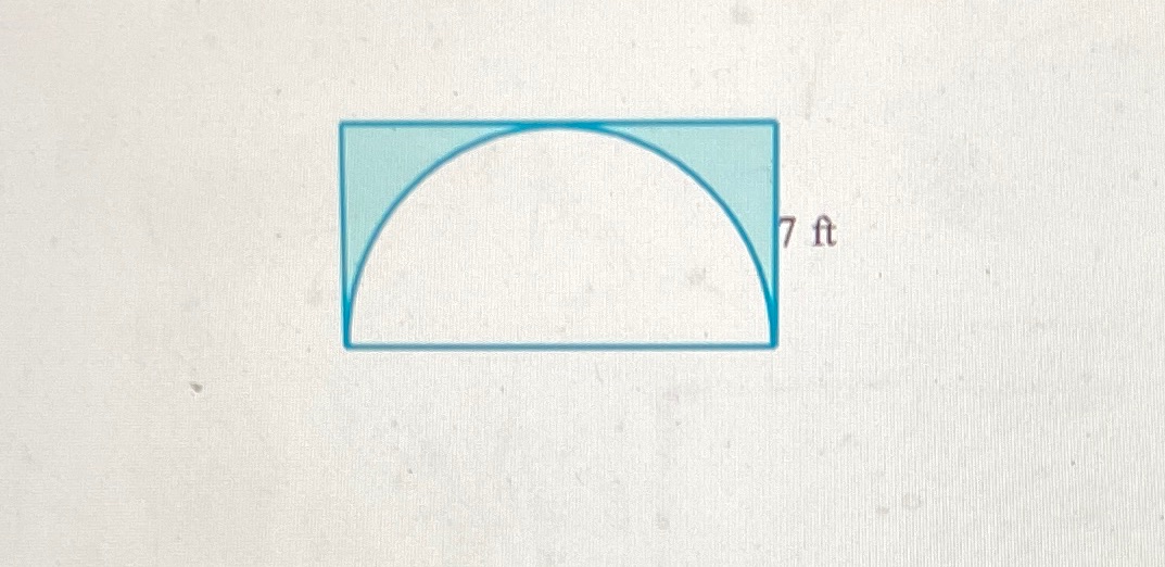 A rectangle is placed around a semicircle as shown below. The width