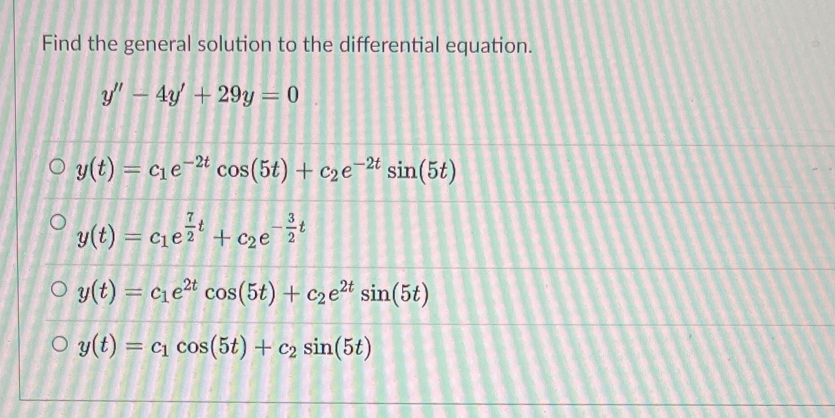 Find the general solution to the differential equation. 7 - 4y'