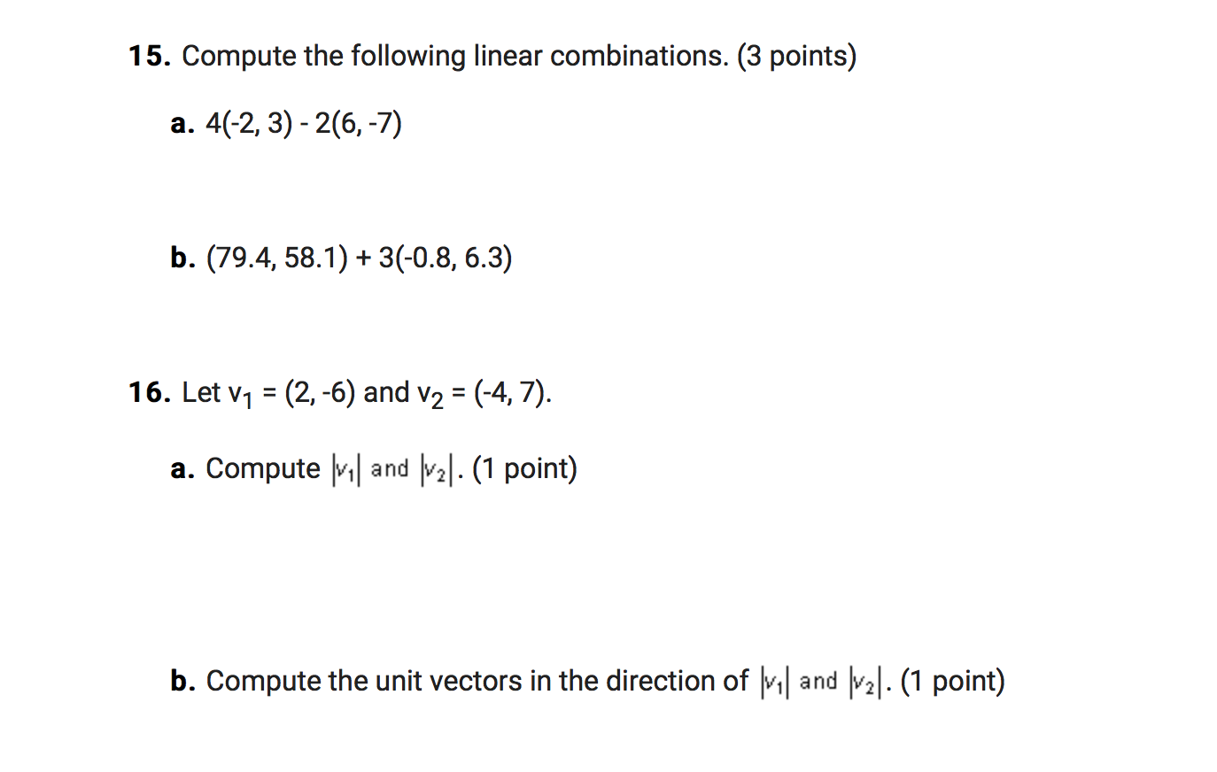 each case. (3 points each) 8. A = 50, a = 15,