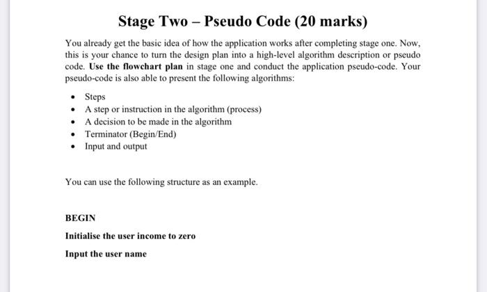 tbe pseudo code based off the flow chart Start Enter name, Declare