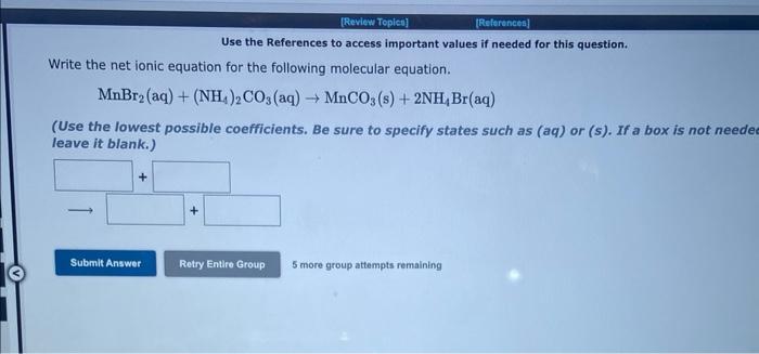  Use the References to access important values if needed for this