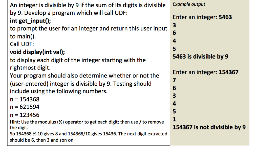 Code in C. If integer entered falls out of range (1-999999), error
