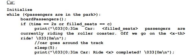 Please write a C code for the following problem with all the