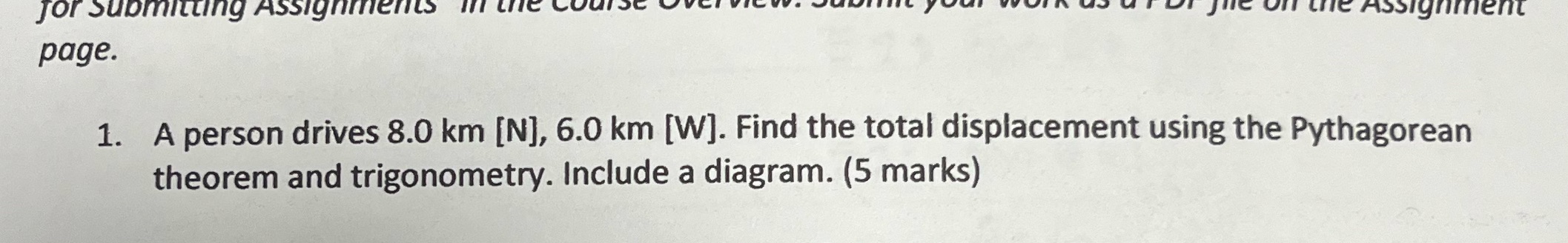 This is a question on a physics assignment for grade 12, I'd