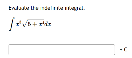 the substitution u = 23 - 2. + C NOTE: Your answer