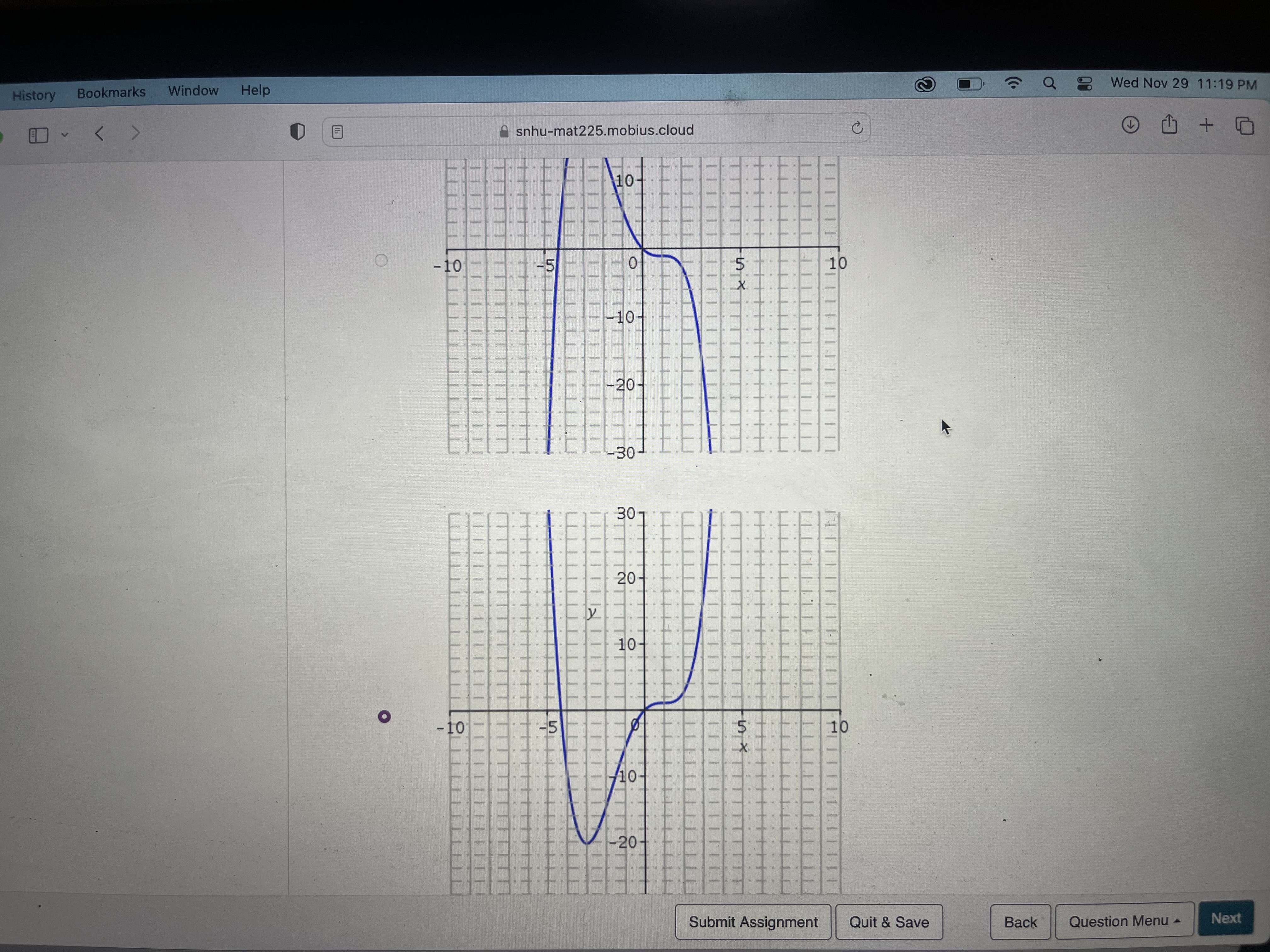 given conditions. Justify your answer in terms of derivatives and concavity information