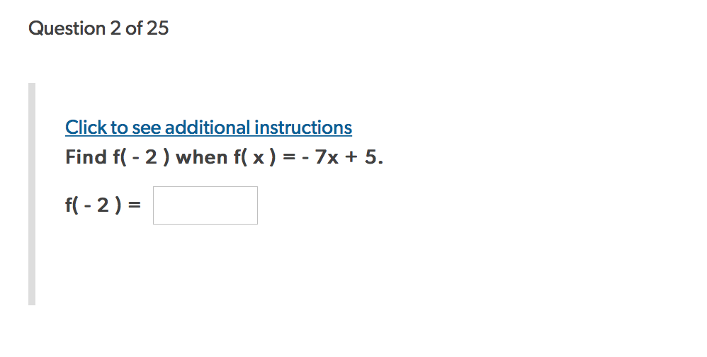 This is an Algebra question.. Find f( - 2 ) when f(