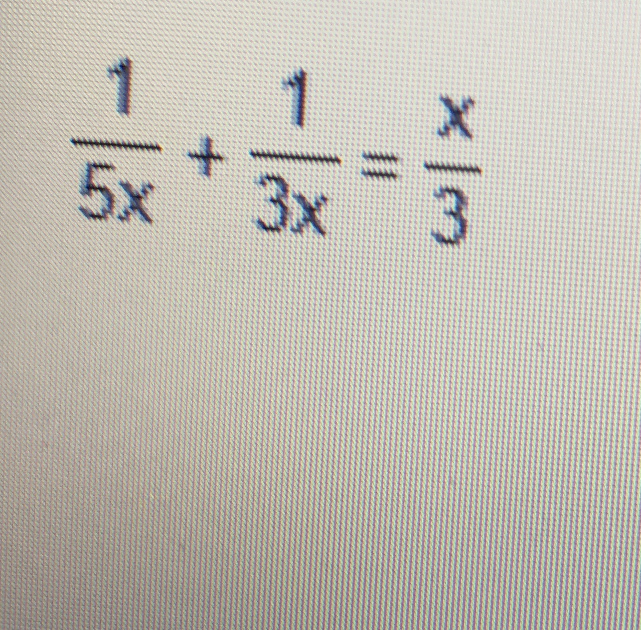 Without actually solving the equation list all possible numbers that would have