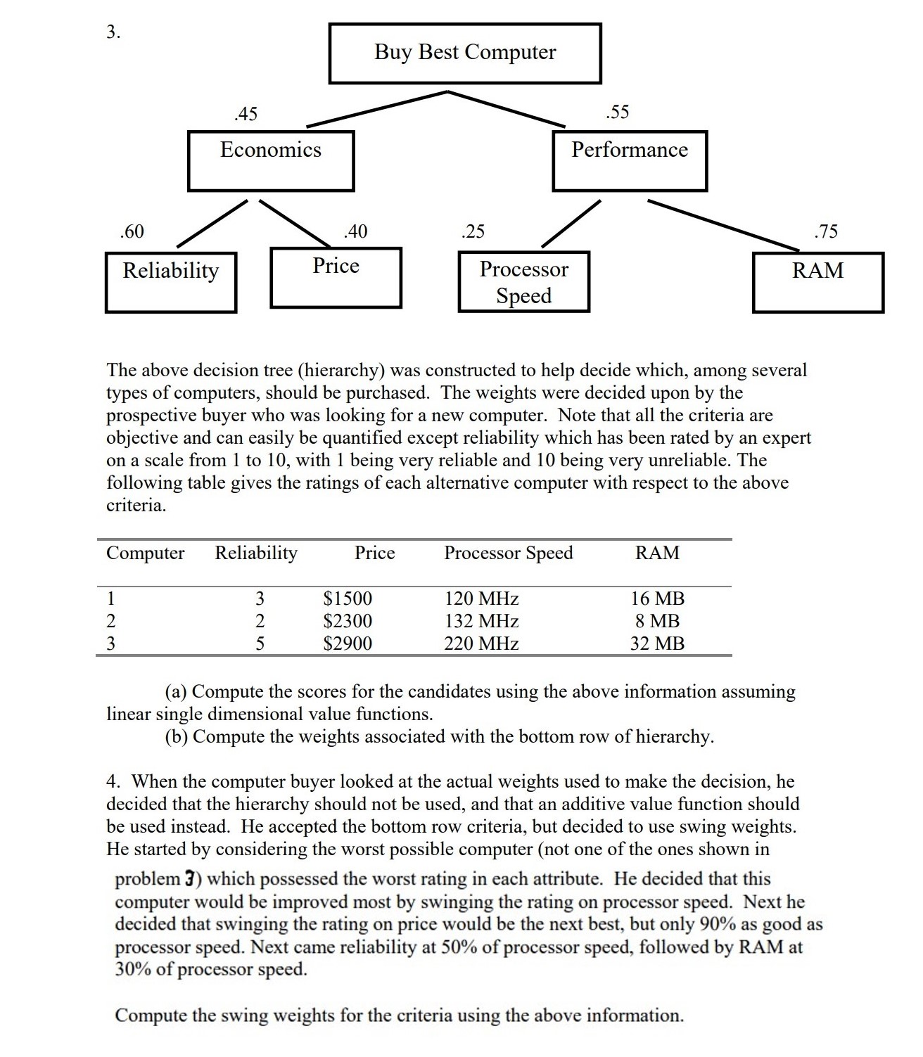 Please answer #4 ( I've included question-3 for context) 3. Buy Best