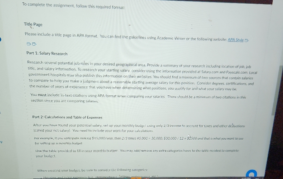 To complete the assignment, follow this required format: Title Page 7