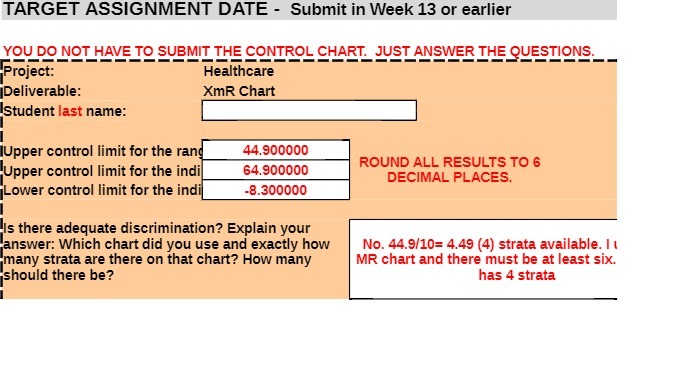  TARGET ASSIGNMENT DATE - Submit in Week 13 or earlier YOU