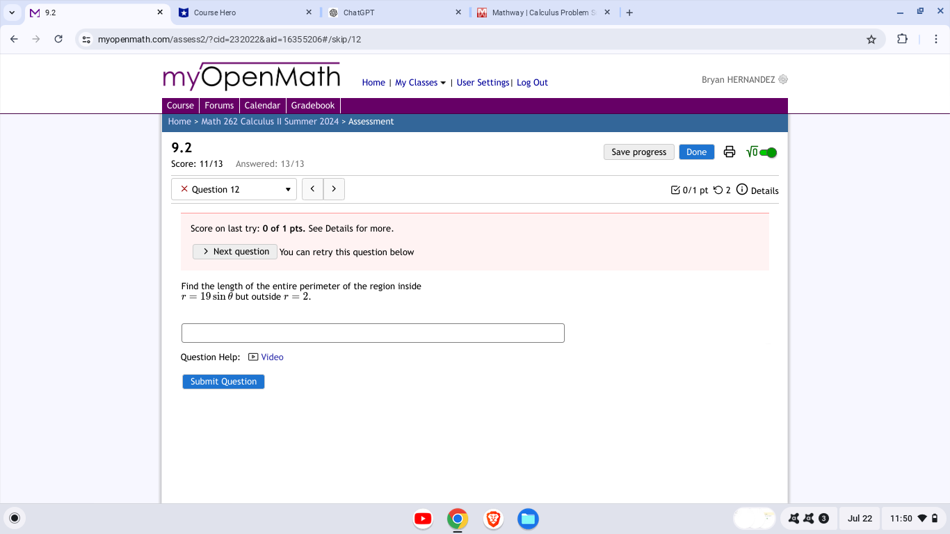 =2 Jm {c) The answers to part {a) and (b} are equal