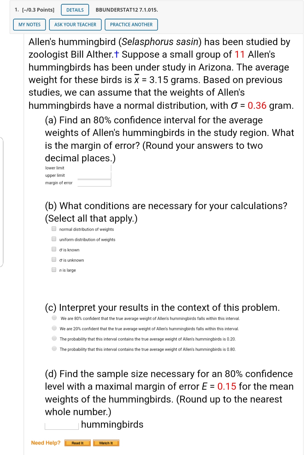 level with maximal error of estimate E = 0.39 for the mean