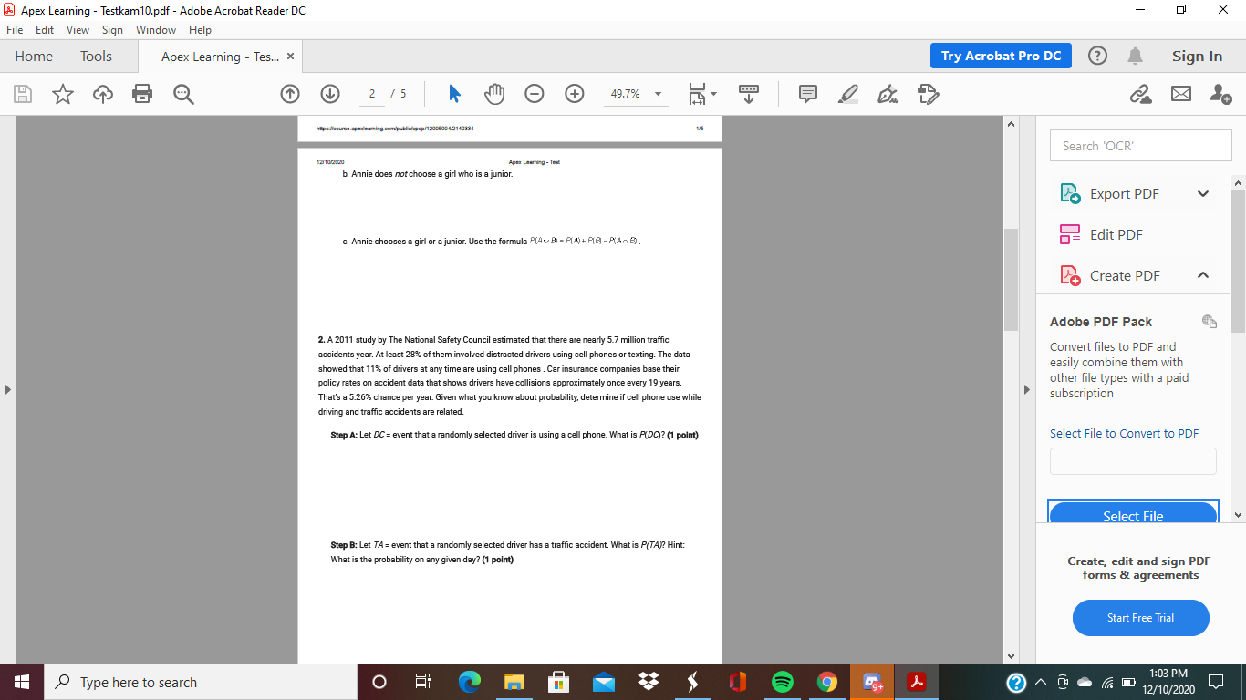 Acrobat Reader DC X File Edit View Sign Window Help Home Tools